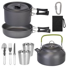 Outdoor Hiking Picnic Camping Cookware Set Picnic Stove Aluminum Pot Pans Kit(D0 - £66.36 GBP