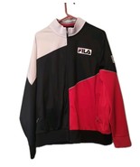 Fila Sport Men's Sz L Track Jacket Italia Full Zip Black Red White - $23.50
