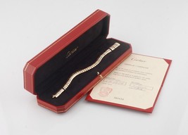 Cartier Gas Pipe Style 18k Gold Tri-Color Vintage Link Bracelet W/ CoA - $9,979.20