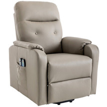 Massage Recliner Chair Electric Power Lift Chairs with Side Pocket - Olive Grey - £315.21 GBP