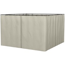 Outsunny 10x10 Universal Gazebo Sidewall Set - Beige Panels - $96.99
