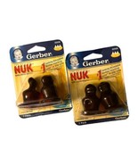 Gerber NUK Size 2 - 2 Pack Latex Orthodontic Nipples Cross Cut Fast Flow... - $25.67