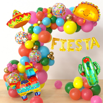 Fiesta Party Decorations, 130 Pcs Balloon Arch Kit for Cactus, Mexican Cinco De  - £20.37 GBP