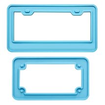 2pcs New Blue DIY Craft Reusable License Plate Frame Resin Mold Car Motorcycle F - $13.72+