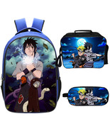 WM Naruto Backpack Lunch Box Pencil Case Outdoor School Package A - $75.21 CAD