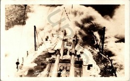 1900s RPPC Real Photo Of A Navy Ship In The Rough Atlantic Ocean Postcard - £17.37 GBP