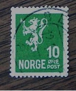 Nice Vintage Used Norge 10 Stamp, GOOD COND - 1940&#39;s - £2.32 GBP
