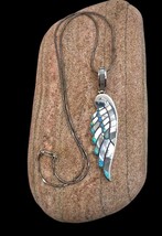 Cynthia Griffis Sterling Silver Mother Of Pearl Opal Angel Wing Pendant Necklace - £78.46 GBP