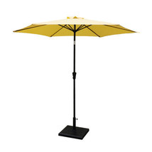 8.8 feet Outdoor Aluminum Patio Umbrella, Patio Umbrella - Yellow - £145.87 GBP