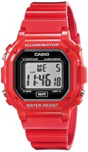 Casio Classic Stainless Steel Men's Watch Red Dial F108 - $71.99