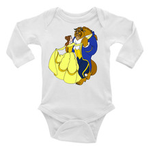 Beauty and the Beast Unisex Onesie, Long or Short Sleeves White - £17.52 GBP