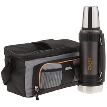 Thermos Lunch Lugger Cooler and Beverage Bottle Combination Set, Gray - £75.74 GBP