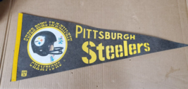 Vintage Pittsburg Steelers Superbowl Flag Pennant - £43.76 GBP