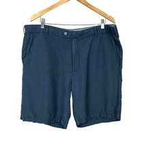 Peter Millar Shorts Mens 40 Blue Seaside Collection Linen Cotton Silk Casual 9&quot; - £15.73 GBP