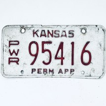  United States Kansas Permanent Power Unit License Plate PWR 95416 - £14.78 GBP