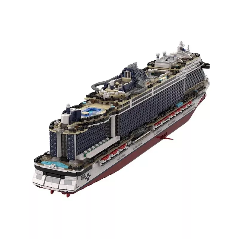 Large Seashore Cruise Ship Building Blocks Set - $935.26 CAD