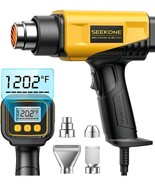 SEEKONE 1800W Heat Gun with LCD Digital Display Compact Design Hot Air Gun - $38.61