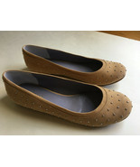 Cole Haan Womens Sandalwood (Tan) Nubuck Gracie Studded Ballet II Flats ... - $139.99