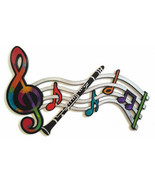 Unique Contemporay Music Clef Note &amp; Clarient Wood Wall Sculpture 39x24 ... - $6,486.83 MXN