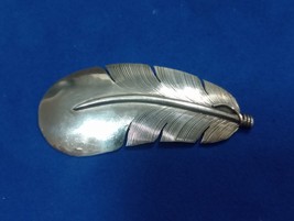 Original Vintage Lena Platero Navajo 925 Sterling Silver Feather Brooch Pin - $59.99
