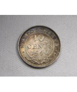 1940 Newfoundland Silver 10 Cents .925 Fine .0696oz Coin AN607 - £38.14 GBP