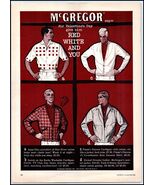 1950s McGregor Men&#39;s Sport Shirts &amp; Cardigans PRINT AD For Valentine&#39;s D... - $105.61 MXN