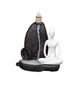 Divine Yoga Goddess 41257 Backflow Cone Incense Burner Full Lotus 4.25" H - $34.65
