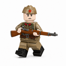 WWII Soviet Rifleman with Mosin Nagant M1891 1pc Minifigure - $3.99
