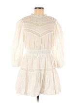 NWT LoveShackFancy x Target Talulah in White Pintuck Yoke Lace Trim Dress L - £65.04 GBP