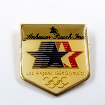 VTG Anheuser Busch Inc Los Angeles 1984 LA Olympics Lapel Pin Advertise Souvenir - £5.64 GBP