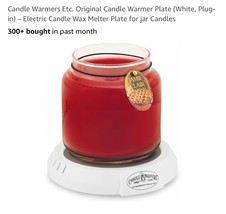 Original Electric Candle Plate Warmer For Jar Candles By Candle Warmers ... - $11.76