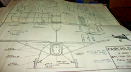 Selley Mfg. Plan  Fairchild  #24 Plan Rubber Power 14&quot; Wingspan 1930&#39;s - £11.06 GBP