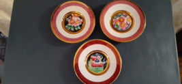 Japanese Cloisonne Plate Collection-Plum Blossom, Iris, and Peach Blossom - $12.00