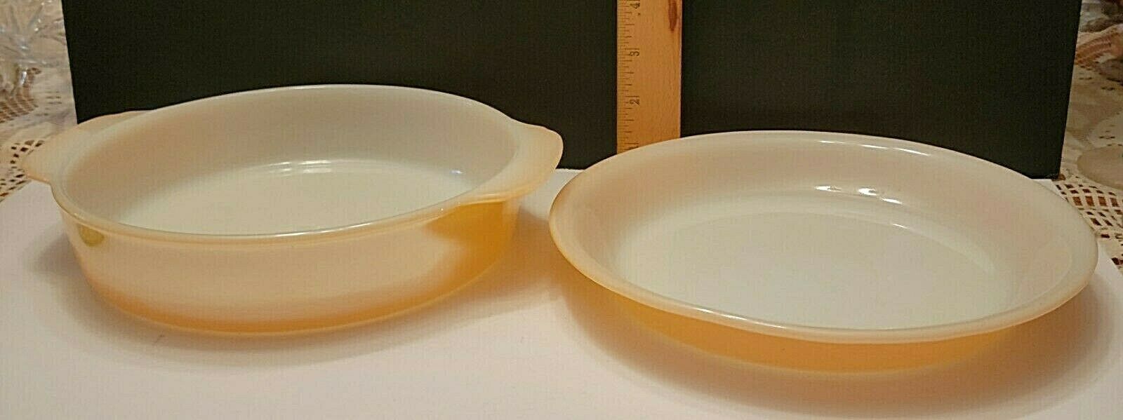 Primary image for ANCHOR HOCKING FIRE KING PEACH LUSTER PIE BAKING DISH  & NO 450 BAKING DISH