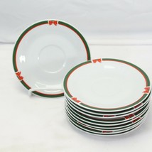 Topco Ribbons and Tree Saucers 6&quot; Christmas Lot of 10 Xmas - $23.51