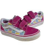 Kids Pink Vans Old Skool Shoes Toddler 10.5 Rainbow Off The Wall 2 Strap... - $29.70