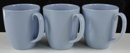 Vintage Lot Light Blue CORELLE Stoneware Coffee Mugs Tea Cups Country Cottage - £16.58 GBP