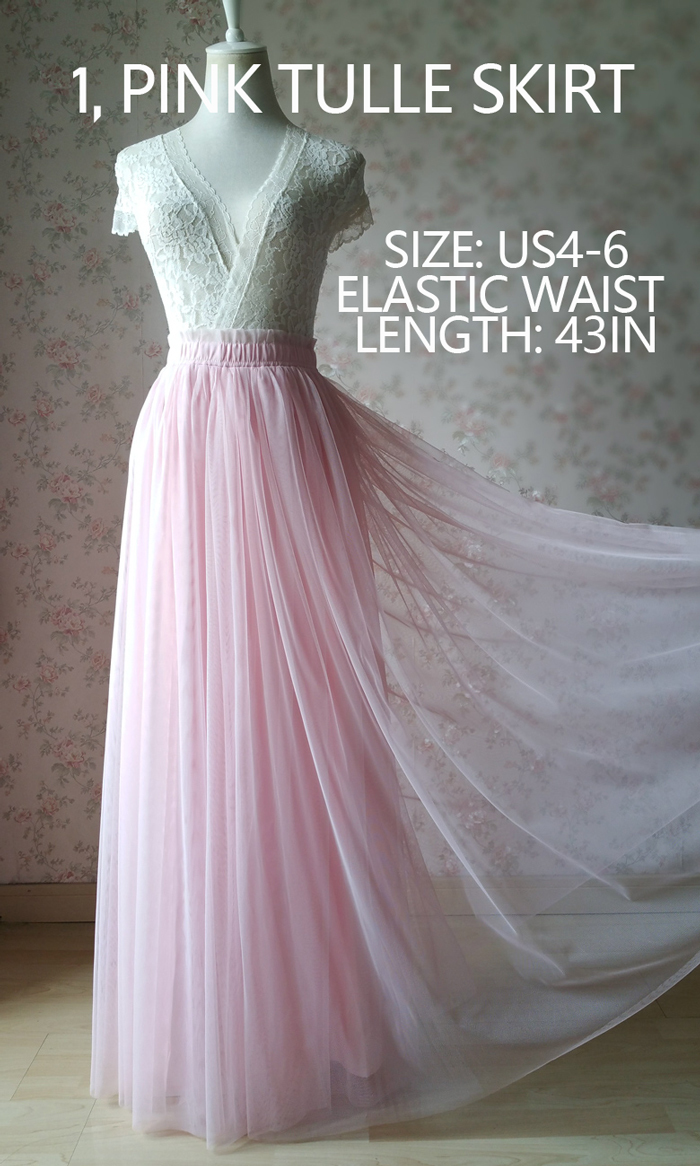 1 pink tulle skirt wedding bridesmaid skirt