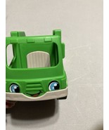 Fisher Price Little People Green Recycle Garbage Trash Truck Vehicle Car - £6.69 GBP