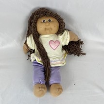 1987 Coleco Long Hair Cabbage Patch Kids Doll Brown Hair Brown Eyes Dimples - £36.74 GBP