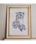 Homco Mid Century Framed Cheetah Print 28x21 Inch Hard Plastic Frame - €161,80 EUR