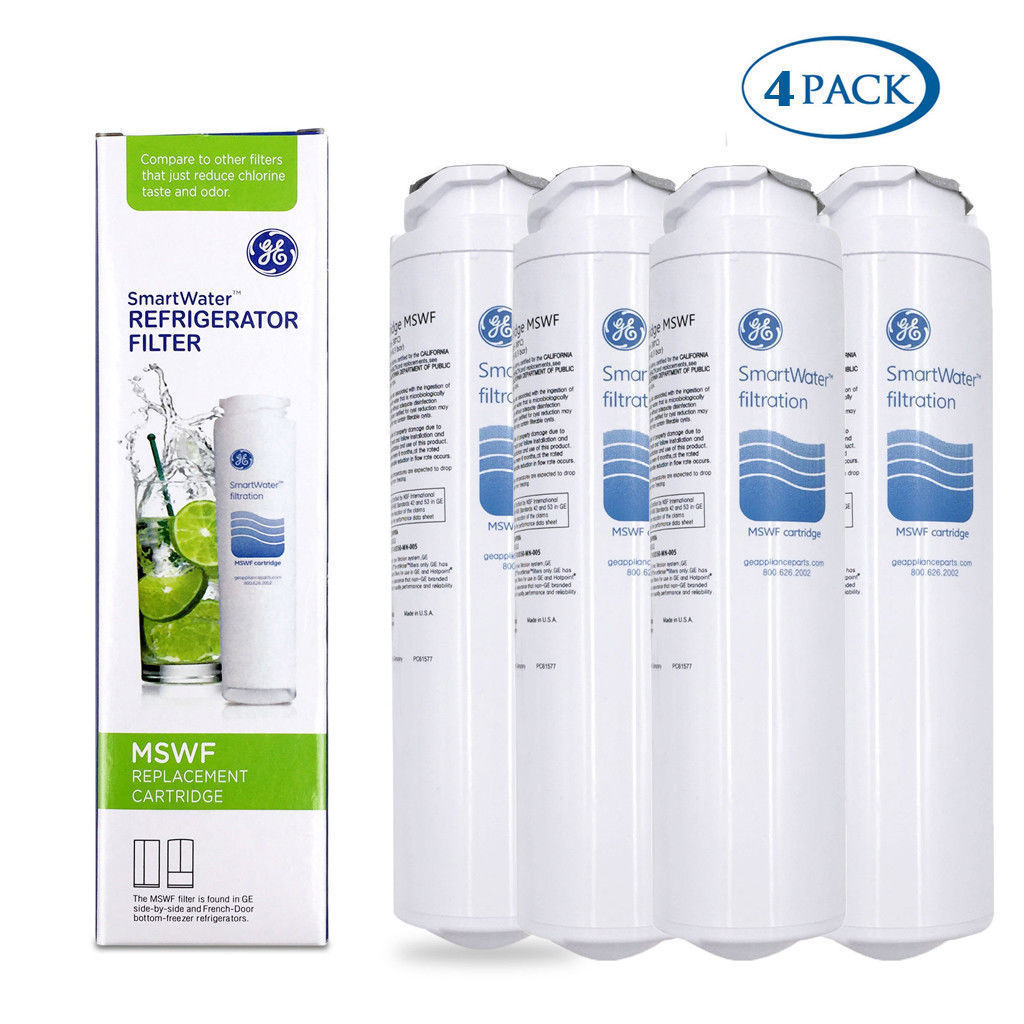 4 Pack GE MSWF Refrigerator Water Filter Cartridge Smart Water Original US STOCK - $35.71