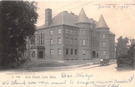 Lynn Massachusetts~High School~Rotograph #7259 Postcard 1905 - £5.01 GBP