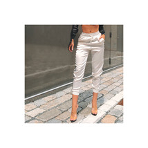 Womens Satin Joggers Pants   Capri Pants Side Stripe Casual Pants Looks ... - $18.50+