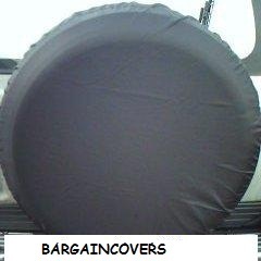 Black soft vinyl wheel cover for Maypole Trailer Spare tyre tire 13&quot; to 32&quot; - $17.61