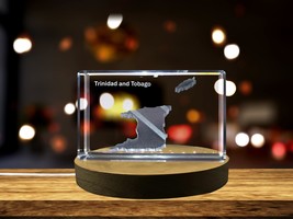 LED Base included |  Trinidad and Tobago 3D Engraved Crystal 3D Engraved Crystal - £31.46 GBP+