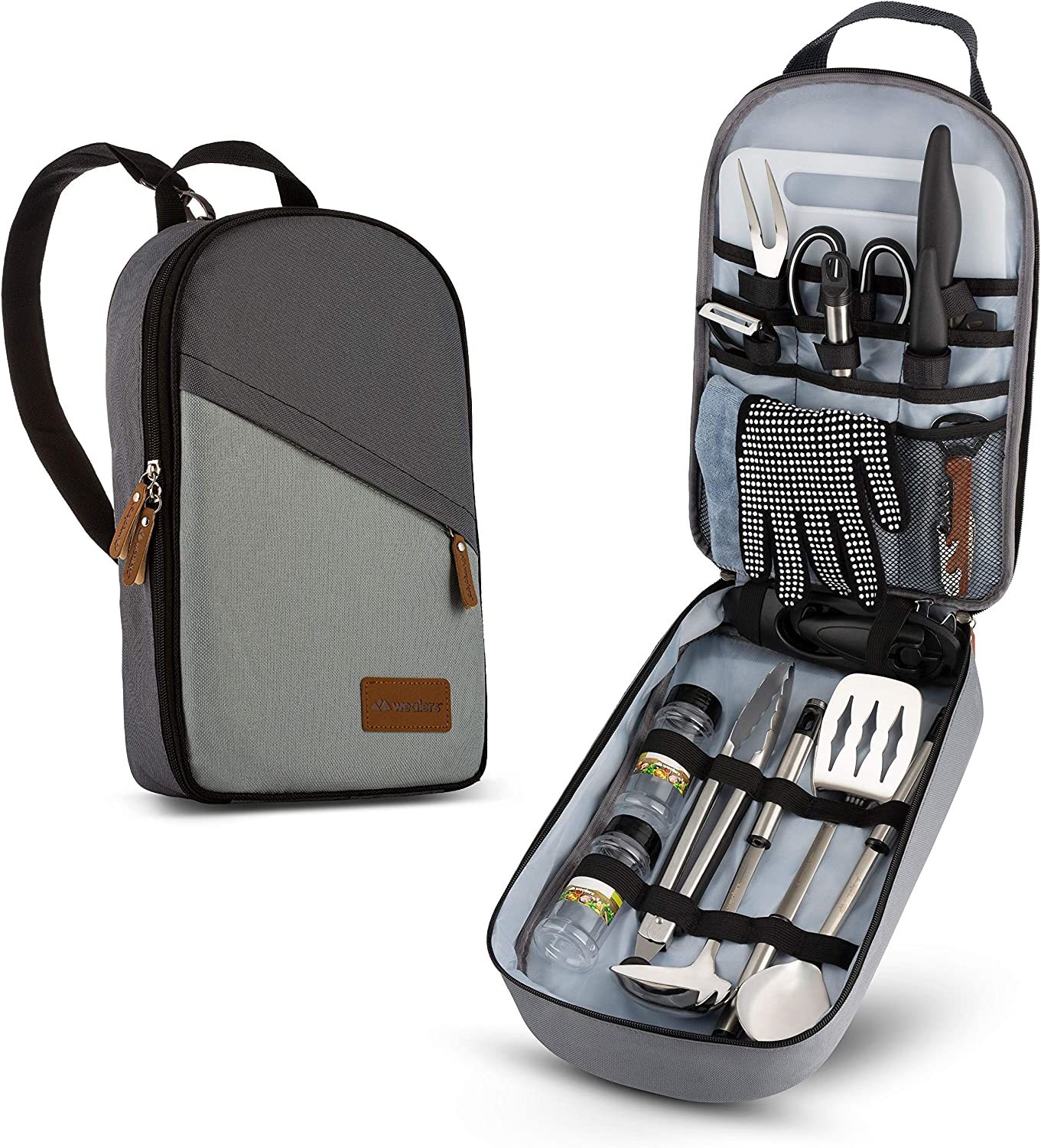 Primary image for Camp Kitchen Cooking Utensil Set Travel Organizer Grill Accessories Portable