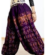 DEEP PLUM PURPLE BATIK TRIBAL GYPSY BOHEMIAN DELUXE ATS GYPSY PANTALOONS  - $79.19