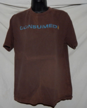 Vintage 2003 T Shirt Firefighter Y2K Consumed Flame SYATP Size M Brown AAA brand - £7.77 GBP