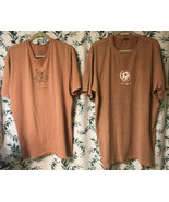 2 Vintage Life is Good Kharma Men&#39;s XL T Shirts Salmon Soccer Ball + Bic... - $37.48 CAD